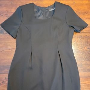 Sag Harbor women's black business career short sleeve lined dress size 18